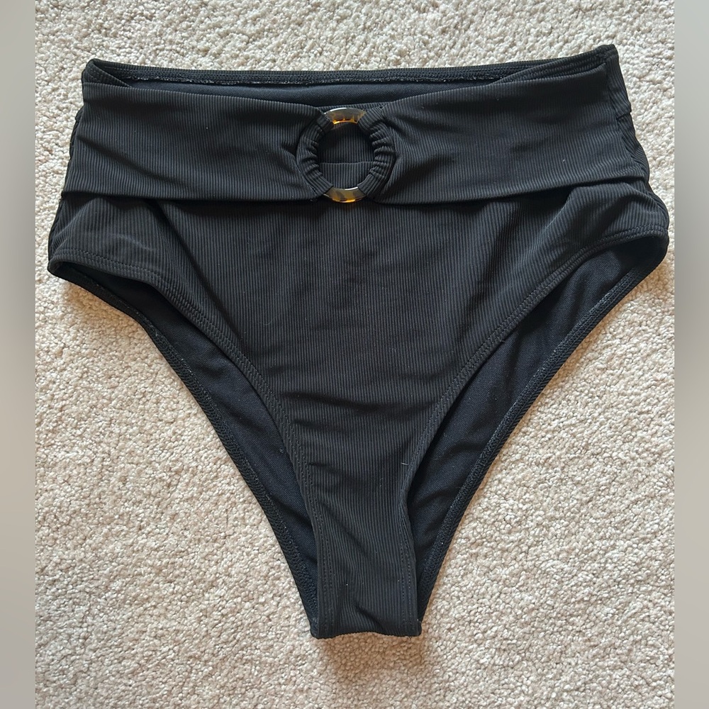 Black High-Waisted Bikini Bottoms